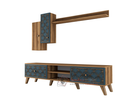 CLASS S, obývací stěna, ořech / chalcedony vzor