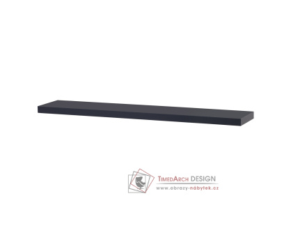 P-002 GREY2, polička nástěnná 120cm, tmavě šedá
