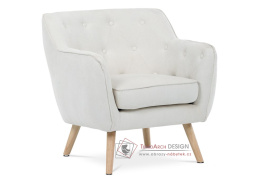 AK-333 WT2, čalouněné křeslo, přírodní / látka bílá