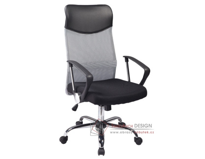 Q-025, kancelářská židle, šedá / černá