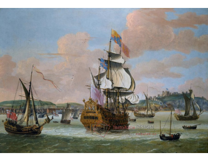 VL39 Jacob Knyff - Karel II a James vévoda z Yorku na palubě lodi Triumph