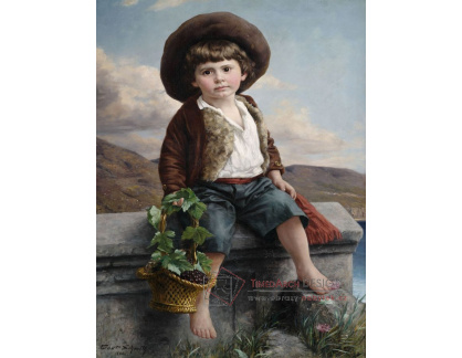 VSO 1233 Ernst Schmitz - Portrét rolnického synka s košem hroznů