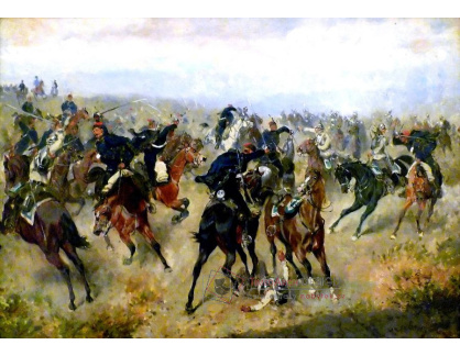 SO IV-534 Alexander von Bensa - Potyčka mezi rakouskými husary a pruskými kyrysníky v bitvě u Koniggratz