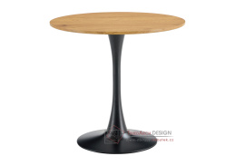 REVENTON NEW, jídelní stůl pr. 80cm, černá / dub