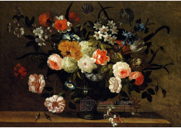 A-1378 Simon Hardimé - Růže, karafiáty, svlačec, zvonky, zimolez a další květiny