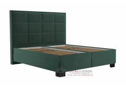 SABRINA, čalouněná postel 180x200cm, látka zelená
