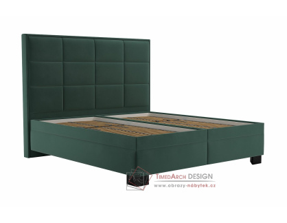 SABRINA, čalouněná postel 180x200cm, látka zelená