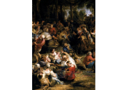 VRU91 Peter Paul Rubens - Hodování a tančení sedláků, detail