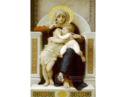 R15-91 Adolph William Bouguereau - Madona s Ježíšem a svatým Janem Babtistou