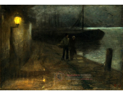 Jakub Schikaneder - Noční nábřeží