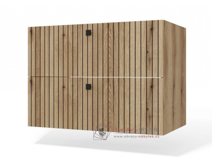 TORIO 680, závěsná koupelnová skříňka pod umyvadlo, dub evoke