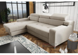 DARINA PREMIUM, sedací souprava - levá, látka Massimo 401 bílá káva