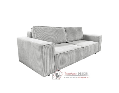 HARPERA BIG SOFA, pohovka rozkládací, látka Poso 555 světle šedá