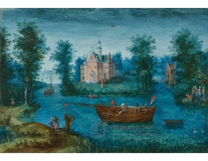 A-8369 Jan Brueghel - Říční krajina s vodním hradem