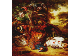 Jan Weenix - Lovecké zátiší 30x30 cm