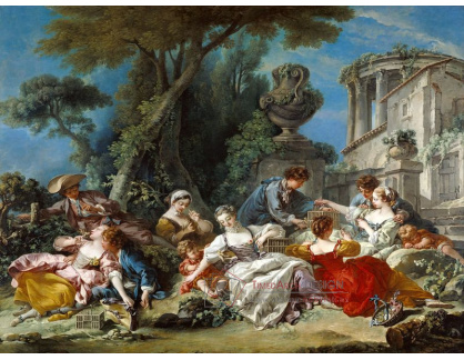 D-8147 Francois Boucher - Ptáci v kleci