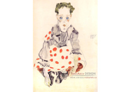 VES 109 Egon Schiele - Dívka v puntíkovaných šatech