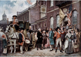 VU12 Jean Leon Gerome Ferris - Washington na inauguraci ve Philadelphii roku 1793
