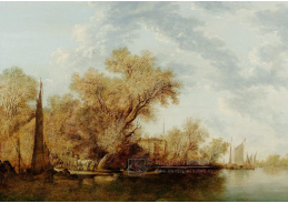 DDSO-1859 Salomon van Ruysdael - Říční krajina s loděmi
