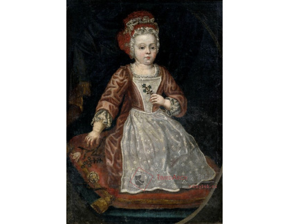 VSO 1210 Neznámý autor - Portrét holčičky v červených šatech