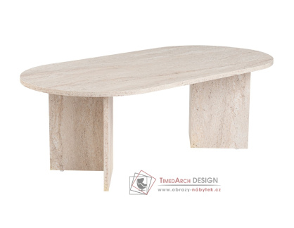 SABLE, konferenční stolek 119x60, traventin