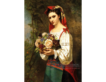 A-2778 Etien Adolphe Piota - Dívka s košíkem růží
