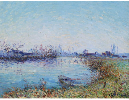 A-6925 Gustave Loiseau - Ráno při vycházejícím slunci v Tournedos-sur-Seine