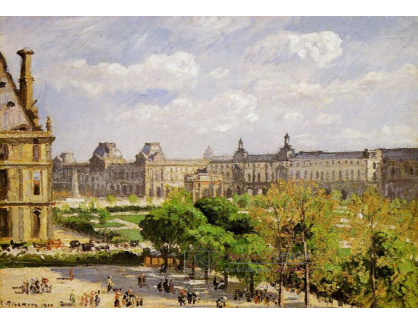 VCP-191 Camille Pissarro - Zahrady na Place du Carrousel v Tuileries