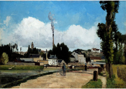 VCP-447 Camille Pissarro - Na břehu Oise v Pontoise