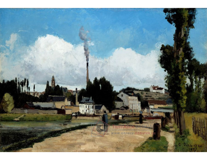 VCP-447 Camille Pissarro - Na břehu Oise v Pontoise