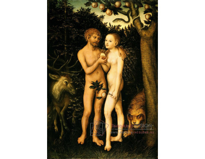 VlCR-157 Lucas Cranach - Adam a Eva v ráji