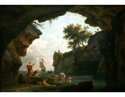 VF120 Claude Joseph Vernet - Koupající se lidé v jeskyni