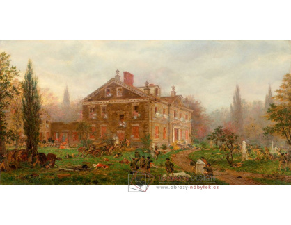 A-1195 Edward Lamson Henry - Útok na dům během bitvy o Germantown