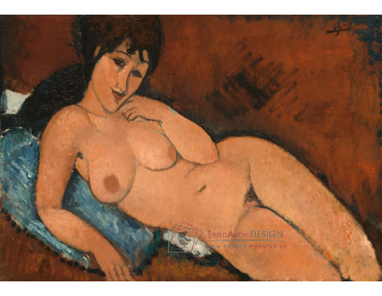 D-6990 Amedeo Modigliani - Akt na modrém polštáři