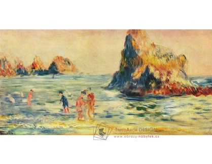R14-156 Pierre-Auguste Renoir - Skalnaté útesy v Guernsey