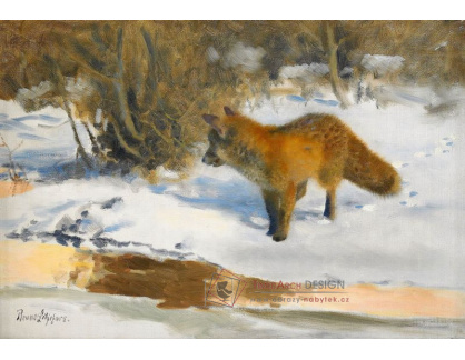 SO VI-153 Bruno Liljefors - Zimní krajina s liškou
