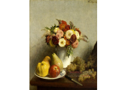 SO XII-436 Henri Fantin-Latour - Zátiší s ovocem a květinami