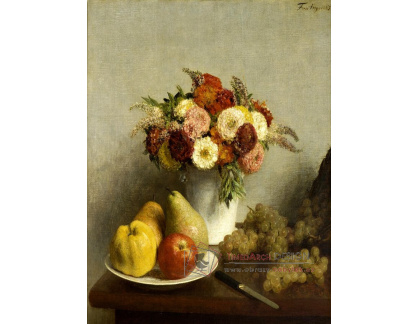 SO XII-436 Henri Fantin-Latour - Zátiší s ovocem a květinami