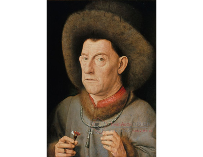 PORT-316 Jan van Eyck - Portrét muže s květinou