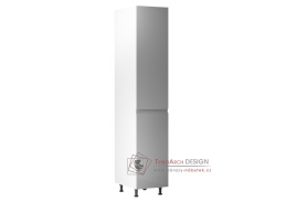 AURORA, potravinová skříň D40SP - pravá, bílá / šedý lesk