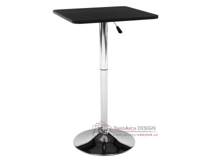 FLORIAN, barový stůl 57x57cm, chrom / šerná