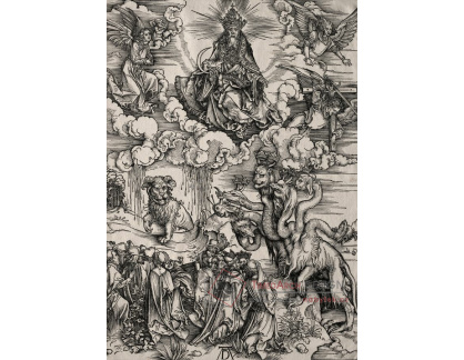 VR12-161 Albrecht Dürer - Šelma se sedmi hlavami a šelma s ovčími rohy