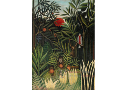 D-7890 Henri Rousseau - Opice a papoušek v Panenském lese