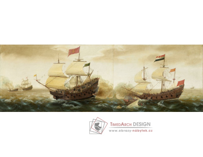 D-8432 Cornelis Verbeeck - Námořní setkání mezi holandskými a španělskými válečnými lod