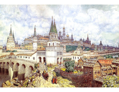 VR11 Apollinary Vasnetsov - Rozkět Kremlu, most všech svatých a Kreml na konci 17 století