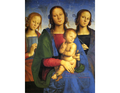 VSO162 Pietro Perugino - Madonna a dítě se světicemi