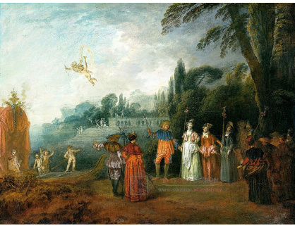 SO XIV-339 Jean-Antoine Watteau - Najímání na Cythereu