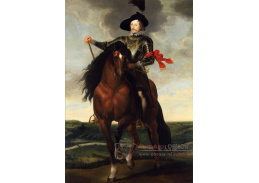 PORT-457 Peter Paul Rubens - Jezdecký portrét korunního prince Wladislava Vasa s bitvou u Chotyně v pozadí