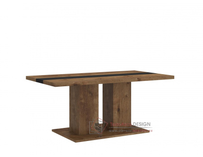 BORIS, konferenční stolek 110x60cm, dub lefkas / černá