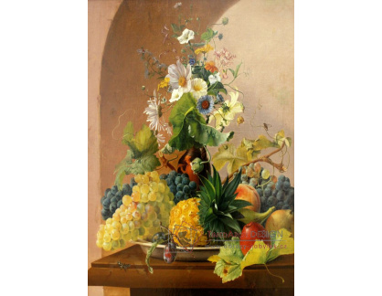 A-1431 Gottlob Michael Wentzel - Zátiší s květinami a ovocem
